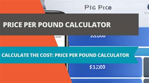 price per pound calculator.